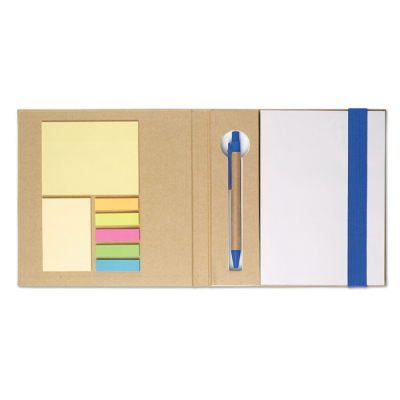 NOTE BOOK with Memo Set & Pen in Blue