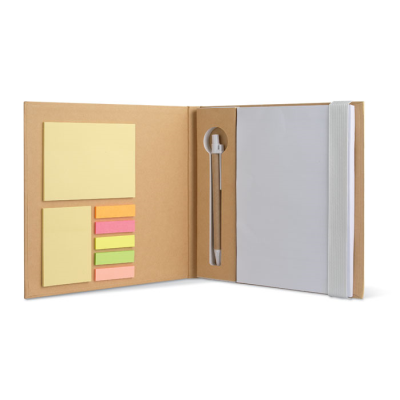 NOTE BOOK with Memo Set & Pen in White