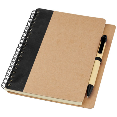 PRIESTLY RECYCLED NOTE BOOK with Pen in Natural & Solid Black