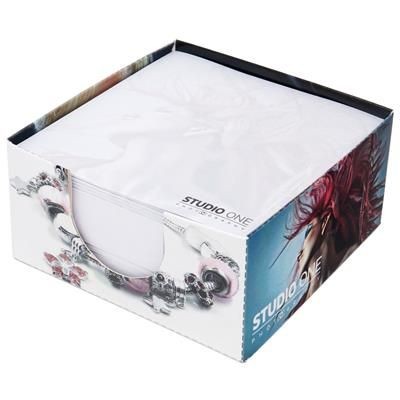 RECYCLED CARD PAPER CUBE BLOCK HOLDER with Printed Paper Cube Block