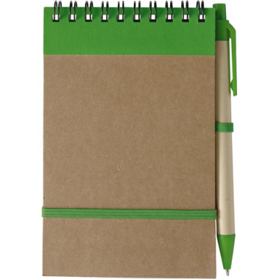 RECYCLED NOTE BOOK in Green