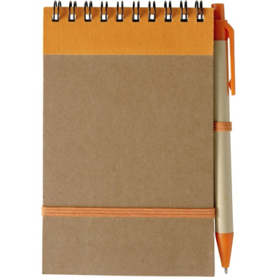 RECYCLED NOTE BOOK in Orange