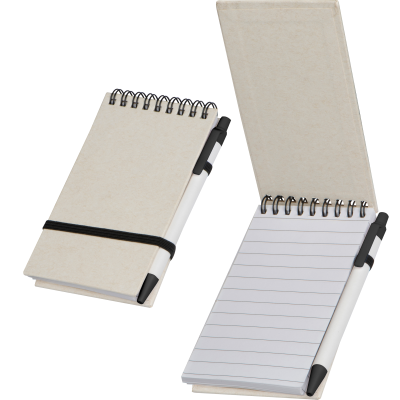RECYCLED SPIRAL NOTE BOOK FROM MILKCARTON AUSTIN in Beige 