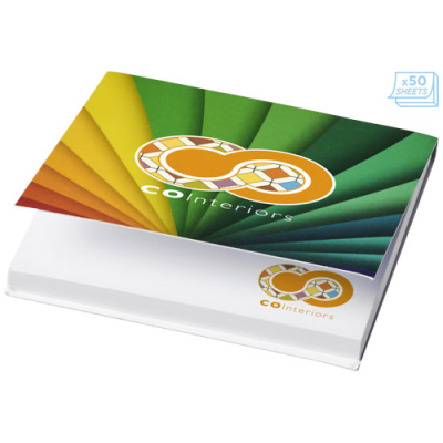 STICKY-MATE® SOFT COVER SQUARED STICKY NOTES 75X75MM in White