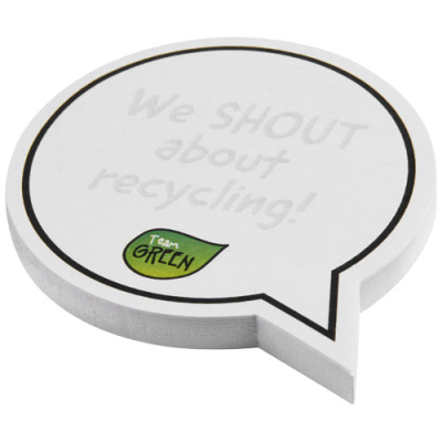 STICKY-MATE® SPEECH BUBBLE-SHAPED RECYCLED STICKY NOTES - PROMOTIONAL CORPORATE GIFT