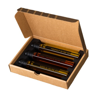 OLIVE OIL (3PC GLASS TUBE GIFTBOX) in Brown