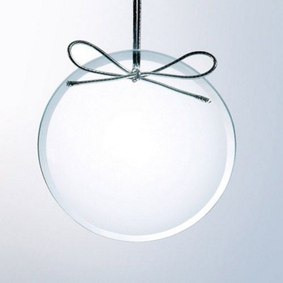 CLEAR GLASS ROUND ORNAMENT