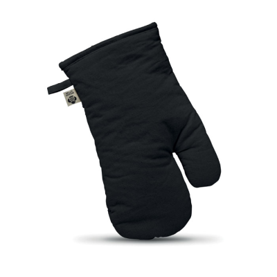 ORGANIC COTTON OVEN GLOVES in Black
