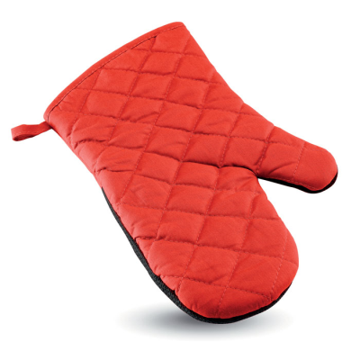COTTON OVEN GLOVES in Red