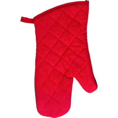 COTTON OVEN MITTEN in Red
