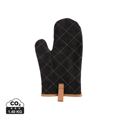 DELUXE CANVAS OVEN MITT in Black