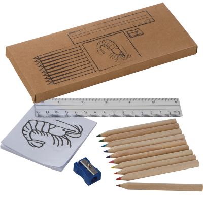 DRAWING SET FOR CHILDRENS LITTLE PICASSO in Brown 