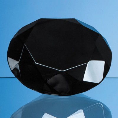 10CM ONYX BLACK DIAMOND PAPERWEIGHT; PRESENTATION BOX: INC