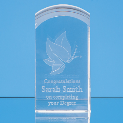 12CM x 6CM x 6CM OPTICAL CRYSTAL DOME TOWER