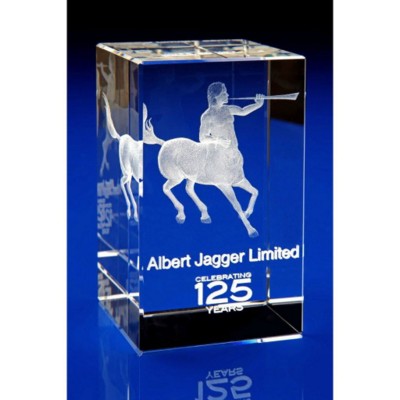 COMPANY ANNIVERSARY CRYSTAL GLASS AWARD & GIFT IDEA