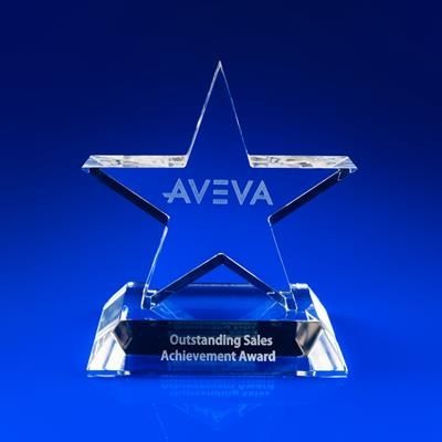 CRYSTAL GLASS STARLIGHT AWARD OR TROPHY AWARD