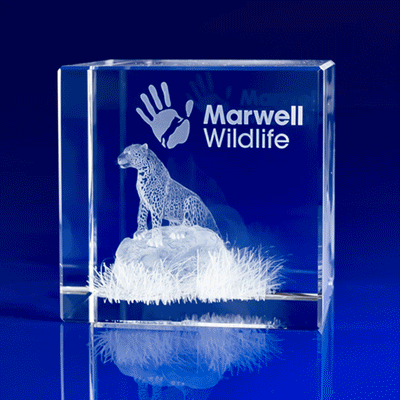 CUBE BLOCK in Crystal