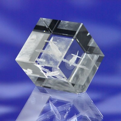 CUT CORNER GLASS CUBE
