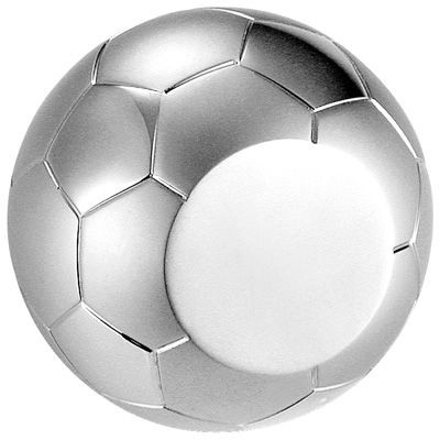 METAL FOOTBALL PAPERWEIGHT in Silver