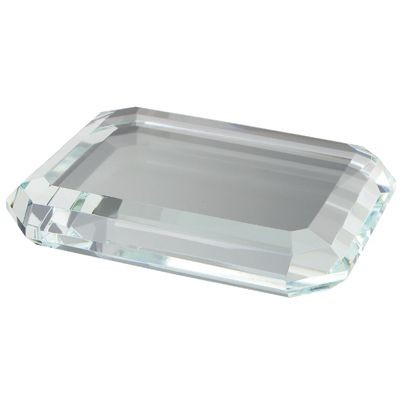 OCTAGONAL GLASS PAPERWEIGHT