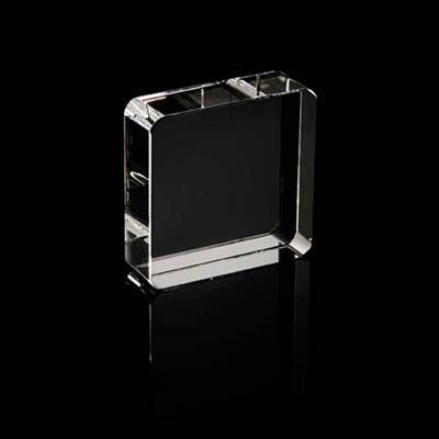 OPTICAL CRYSTAL SQUARE PAPERWEIGHT