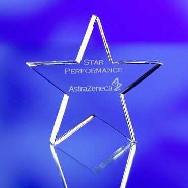 STAR CRYSTAL PAPERWEIGHT & AWARD TROPHY