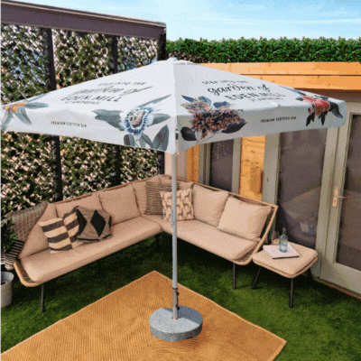 2,5M X 2,5M STRONG ALUMINIUM ECO PARASOL