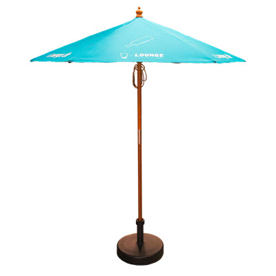 2M ROUND WOOD PARASOL ECO
