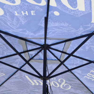 2M X 2M SQUARE BLACK ALUMINIUM ECO PARASOL