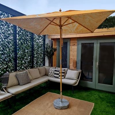 2M X 2M SQUARE CLASSIC SUSTAINABLE WOOD ECO PARASOL