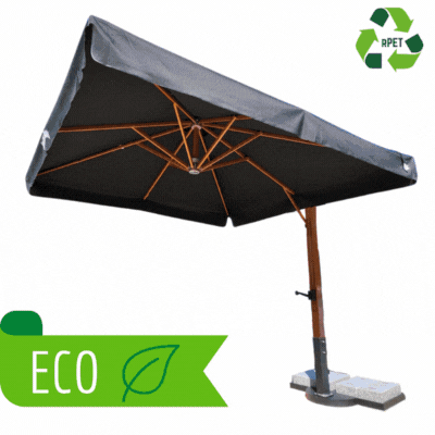 3M X 3M PREMIUM ALUMINIUM WITH WOOD-EFFECT CANTILEVER PARASOL