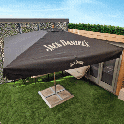 4M X 4M SQUARE PREMIUM SUSTAINABLE BEECH WOOD PARASOL