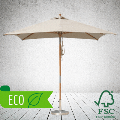 PREMIUM SUSTAINABLE FSC WOOD PARASOL WITH ECO CANOPY
