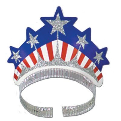USA STARS & STRIPE GLITTERED TIARA