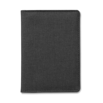 2 TONE PASSPORT HOLDER in Black