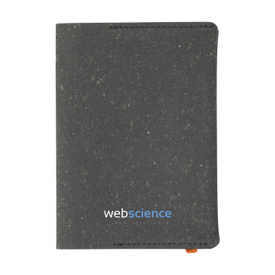 BONDED LEATHER PASSPORT HOLDER in Black