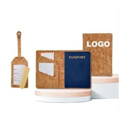 CORK PASSPORT HOLDER AND LUGGAGE TAG SET