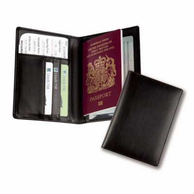 DELUXE PASSPORT COVER BALMORAL BONDED LEATHER