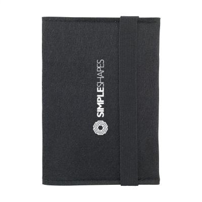 IDENTIFY GRS RPET FELT PASSPORT HOLDER in Black