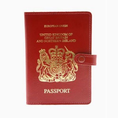 PASSPORT WALLET with Stud Fastener, Ticket & Document Pockets