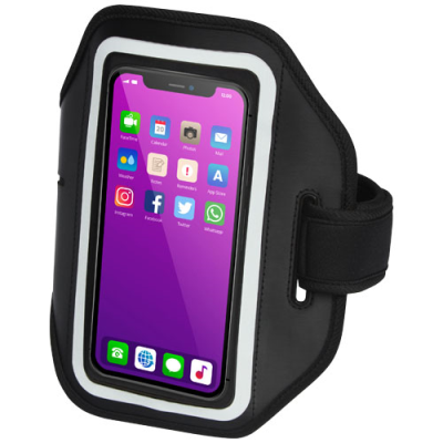 HAILE REFLECTIVE SMARTPHONE BRACELET with Clear Transparent Cover in Solid Black