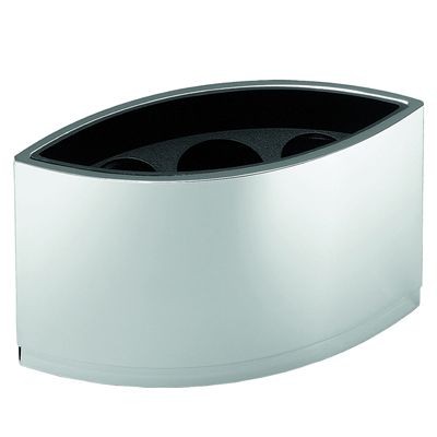 BOOMERANG METAL PEN POT in Silver