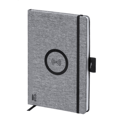 CORDLESS CHARGER NOTE BOOK in Grey