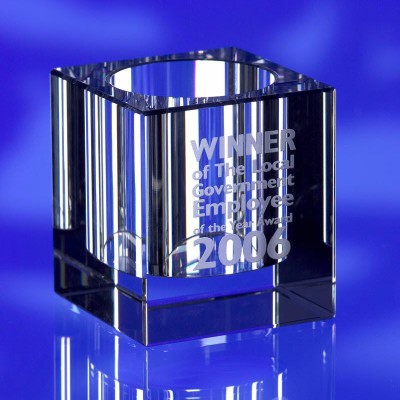 GLASS PEN HOLDER POT