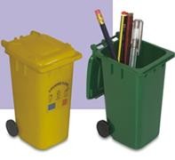 PLASTIC RUBBISH WASTE WHEELIE BIN PEN POT
