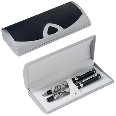 LARGE PLASTIC PEN PRESENTATION BOX in Black