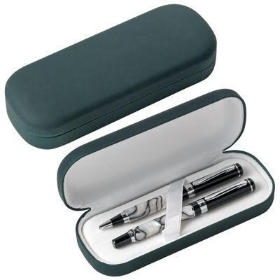 PEN PRESENTATION BOX in Blue Rubber