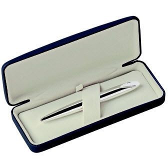 PEN PRESENTATION BOX in Blue Rubber