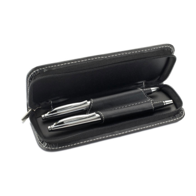 BALL PEN AND ROLLER SET in Black