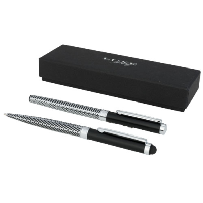 EMPIRE DUO PEN GIFT SET in Silver & Solid Black